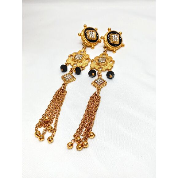 GERARD YOSCA Earrings Runway Statement Glamour 6" - Picture 12 of 12